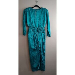 A.J. Bari Teal Formal Dress